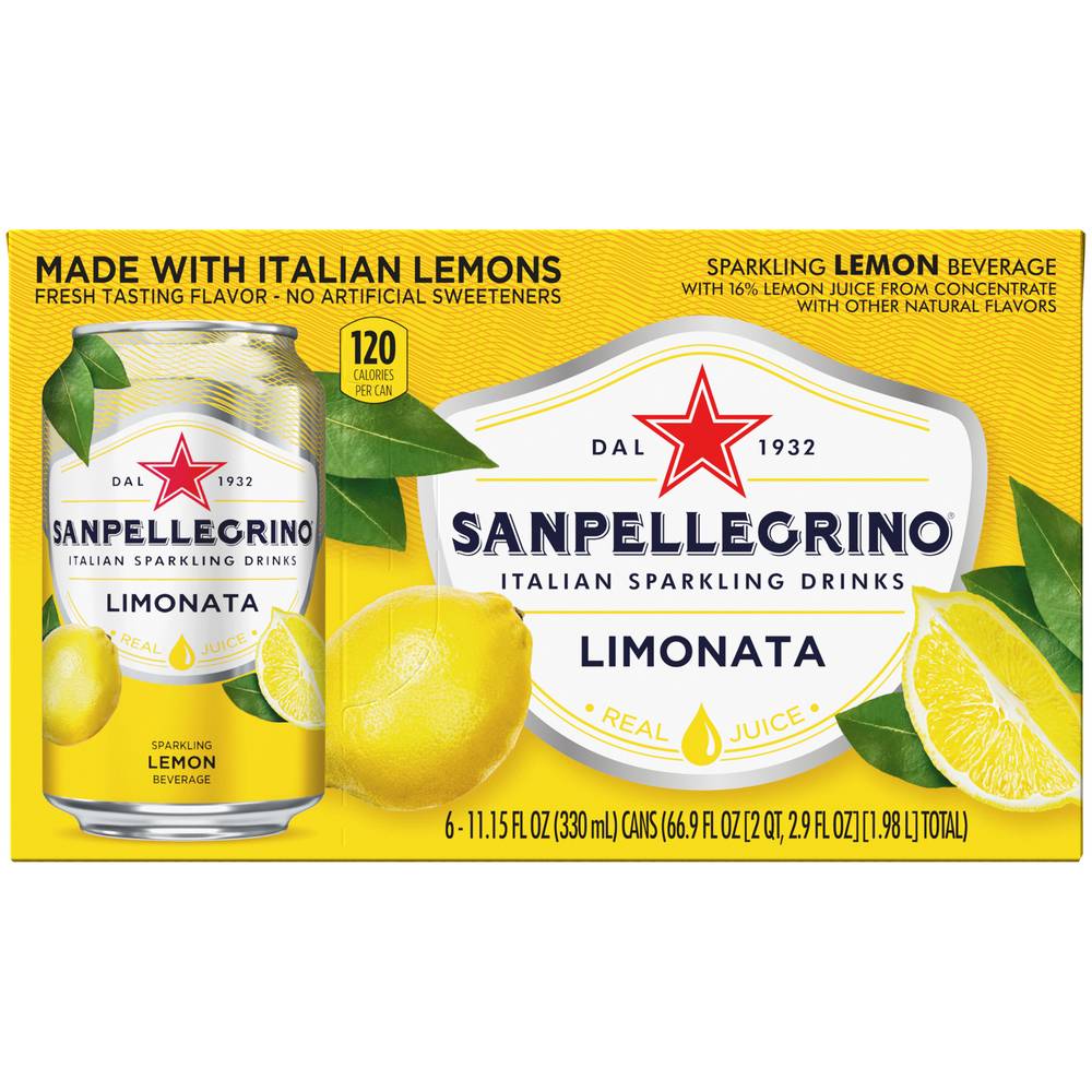 San Pellegrino Lemon Sparkling Beverage (6 x 11.15 fl oz)