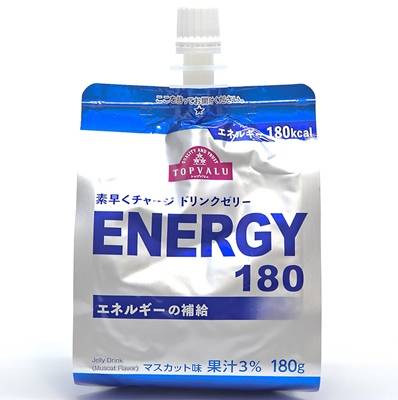 トップバリュ 素早くチャージドリンクゼリー エナジー180 - マスカット味 (180g)