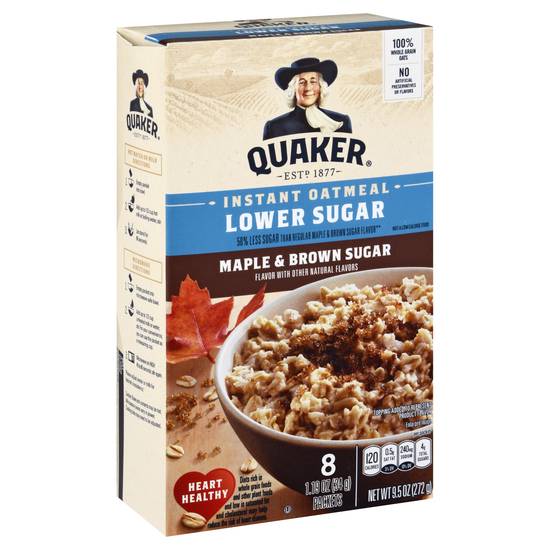 Quaker Lower Sugar Maple & Brown Sugar Instant Oatmeal