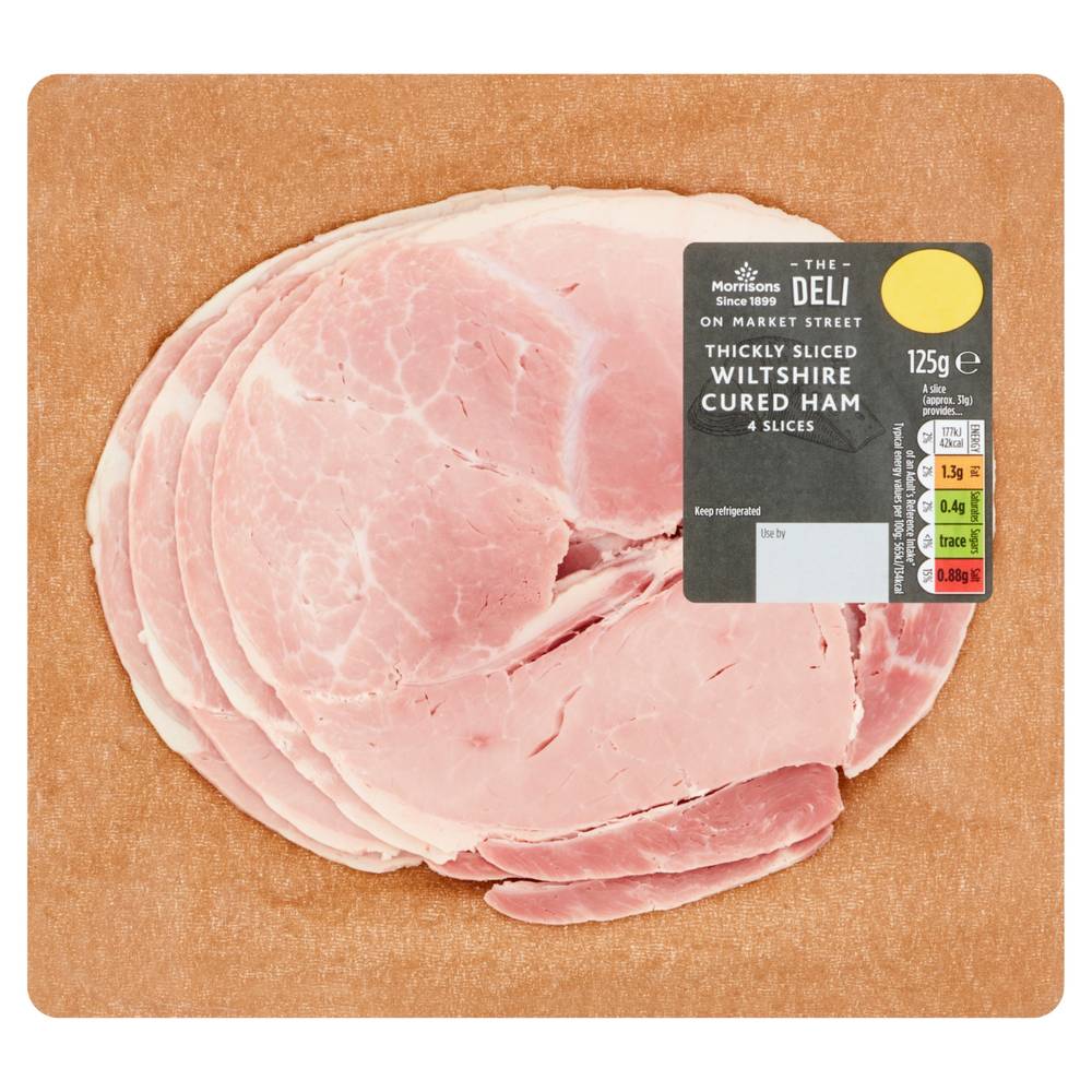 Morrisons The Deli on Market Street Thickly Sliced Wiltshire Cured Hams (4 pack)