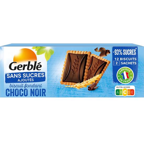 Gerblé - Biscuits fondants chocolat noir sans sucres ajoutés