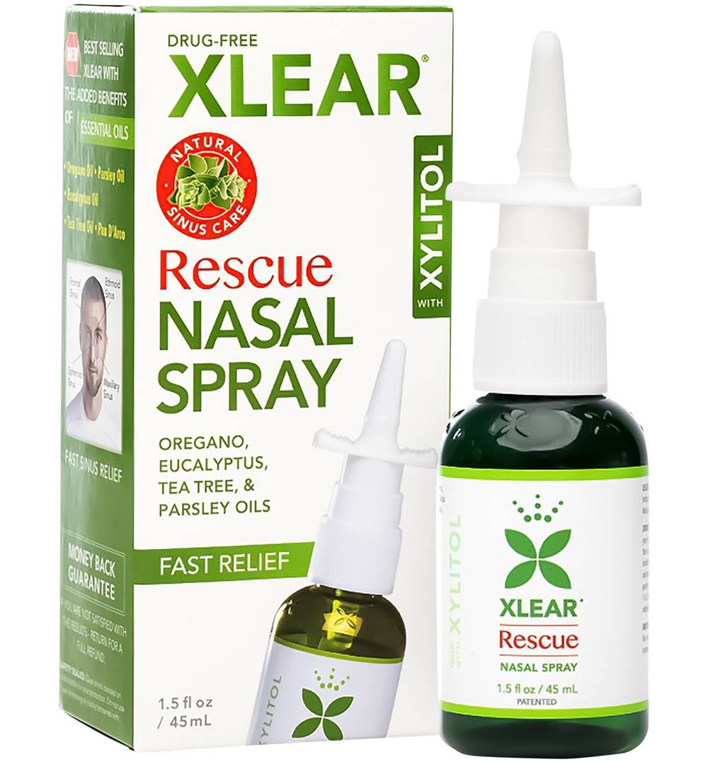 Rescue Nasal Spray With Oregano, Eucalyptus, Tea Tree & Parsley Oils (1.5 Fluid Ounces)
