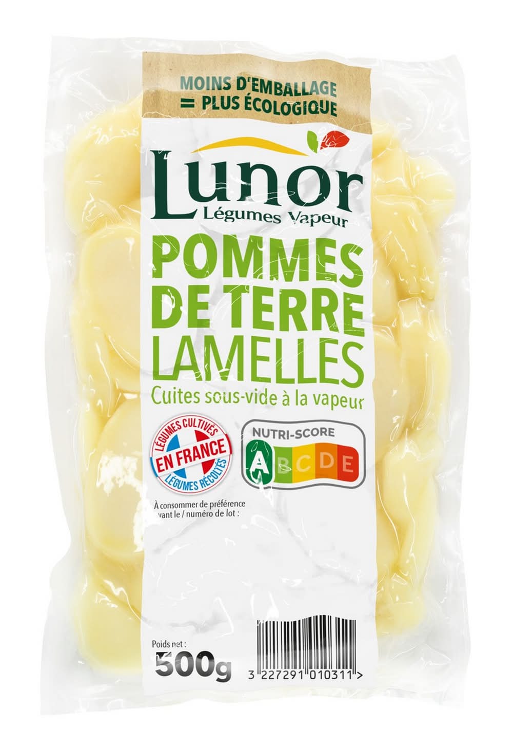 Lunor - Pommes de terre en lamelles cuites (500g)