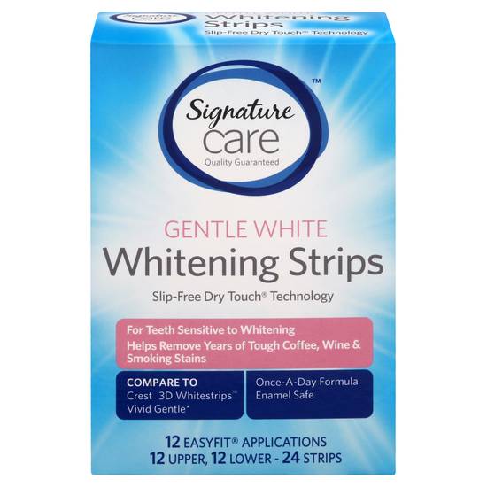 Signature Care Gentle White Whitening Strips (24 ct)