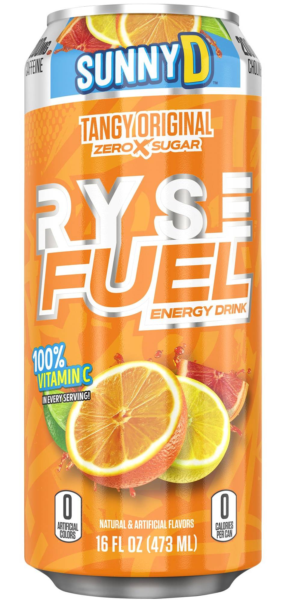 Ryse Fuel Energy Drink  Sunnyd Tangy Original (12 Drinks/16 Fl. Oz. Each)