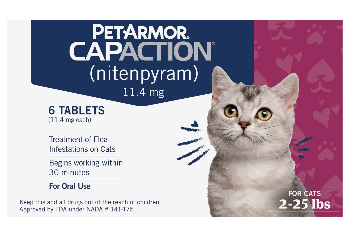 PetArmor Cats Oral Flea Treatment Capaction 11.4mg Tablets (6 ct)