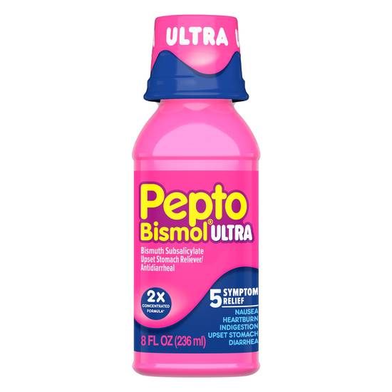Pepto Bismol Ultra Liquid 5 Symptom Relief, Original Flavor 8 OZ