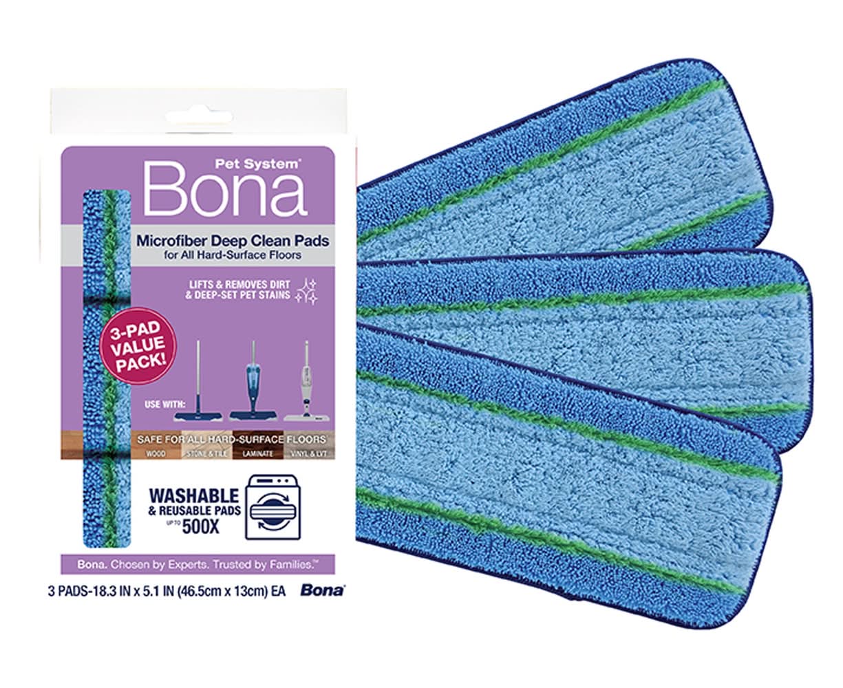 Bona Pet System® Microfiber Deep Cleaning Pad 3 Pack (Size: 3 Count)
