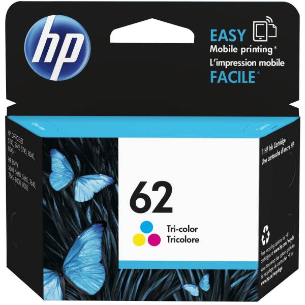 HP 62 Tri-Color Ink Cartridge C2p06an