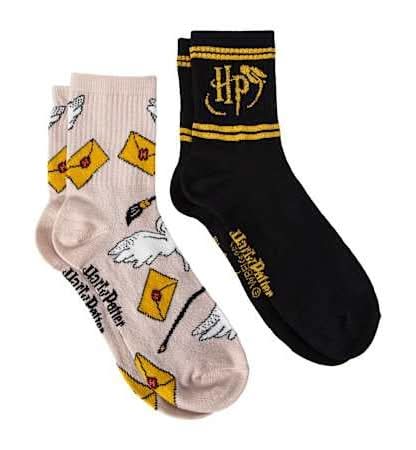 Branded Girls Mid-Crew Socks 2-Pack Harry Potter