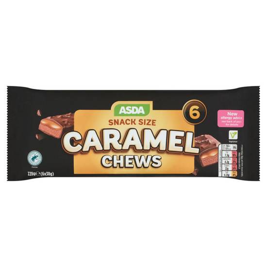 Asda Snack Size Caramel Chews 6 x 38g (228g)