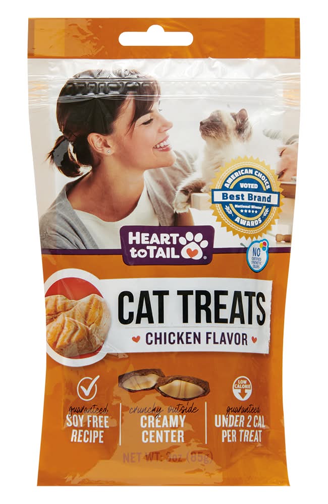 Heart to Tail Crunchy Cat Treats, Chicken (3 oz)