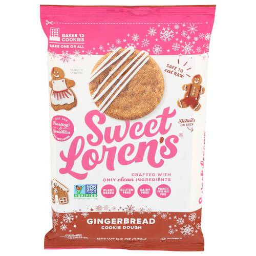 Sweet Lorens Gingerbread Refrigerated Cookie Dough