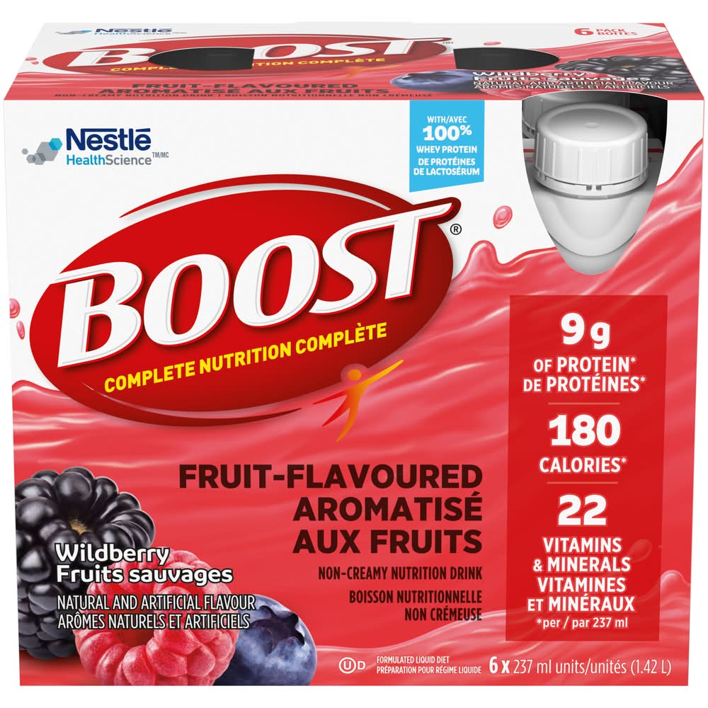 Boost Complete Nutrition Beverage Wildberry (6 x 237 ml)