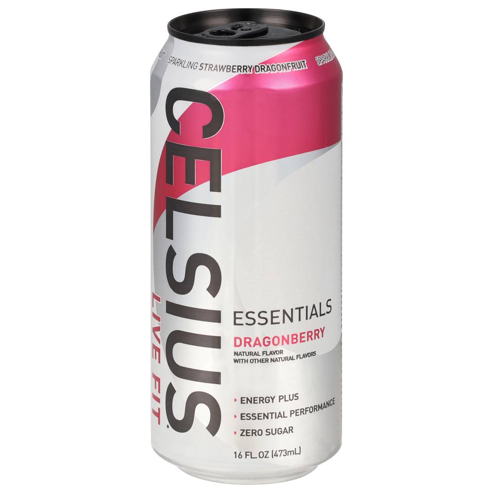 Celsius Essentials Sparkling Energy Drink, Dragonberry (16 fl oz)