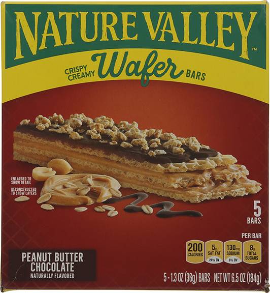 Nature Valley Peanut Butter Chocolate Crispy Creamy Wafer Bars (5 ct)