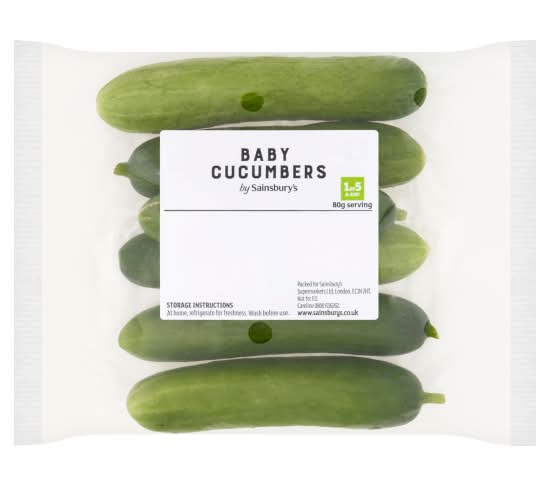 Sainsbury's Baby Cucumbers (200g)