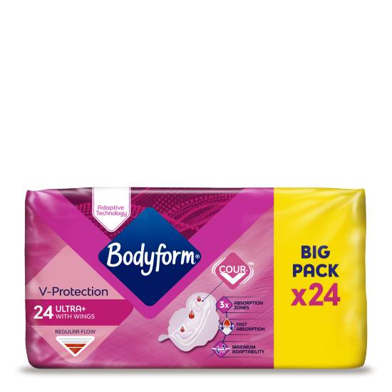 Bodyform Cour-V Ultra Normal Sanitary Towels Wings