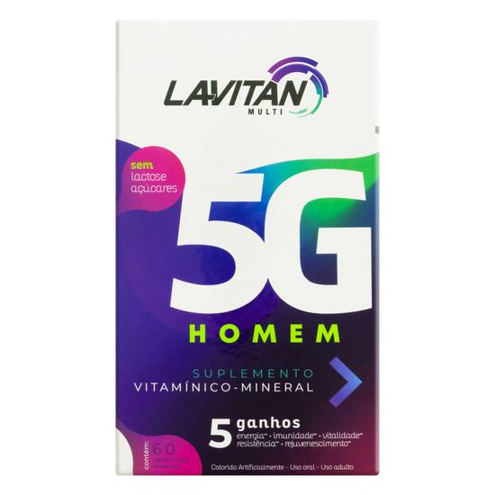 Lavitan suplemento vitamínico mineral 5g homem (60 comprimidos)