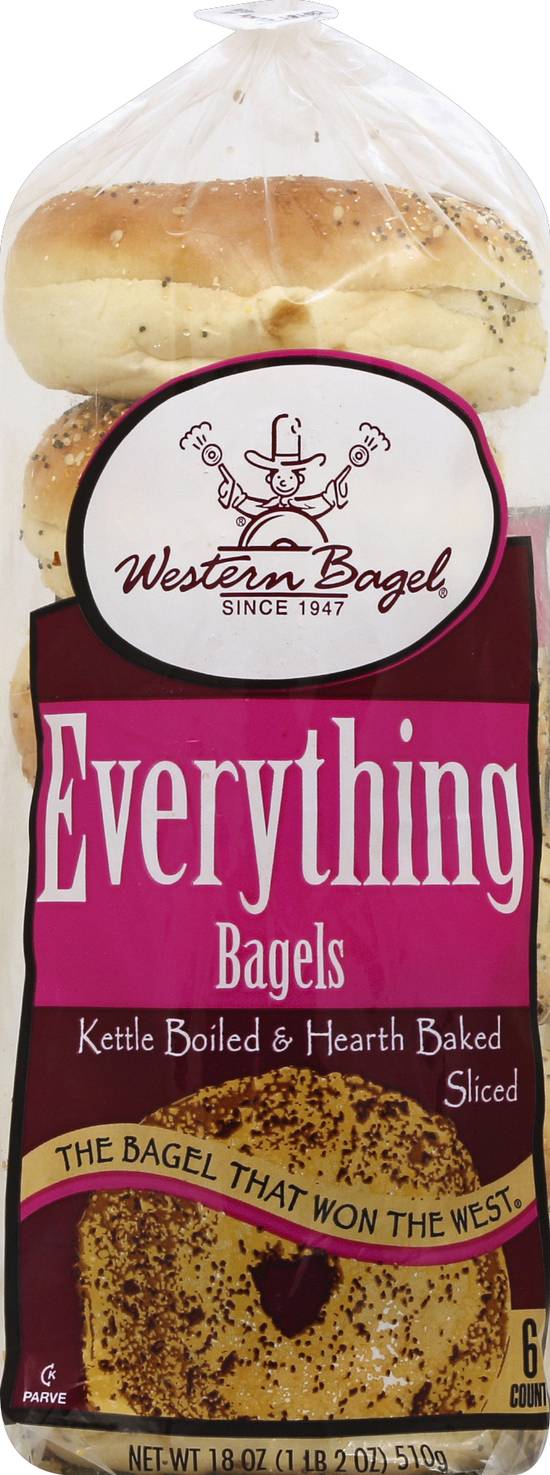Western Bagel Everything Bagels (6 ct)