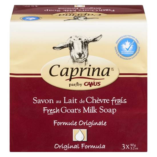 Caprina savons au lait de chèvre frais formule originale (3x90 g) - goat's milk soap (270 g)