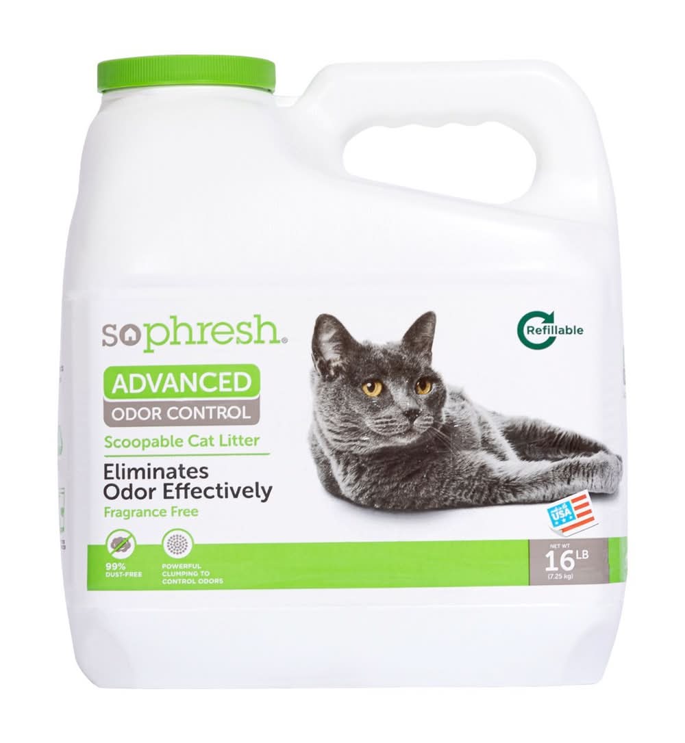 Sophresh · Advanced odor control scoopable cat litter sin fragancia (7,2 kg)