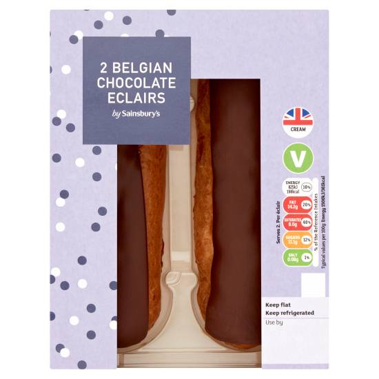 Sainsbury's Belgian Chocolate Eclairs (2 pack)