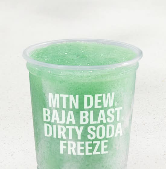 MOUNTAIN DEW ® BAJA BLAST® dirty soda Freeze