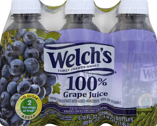 Welch's 100% Grape Juice, 6 ct