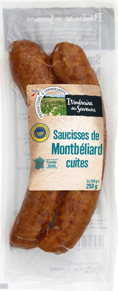 Saucisses de montbéliard cuites - intermarché - 250g