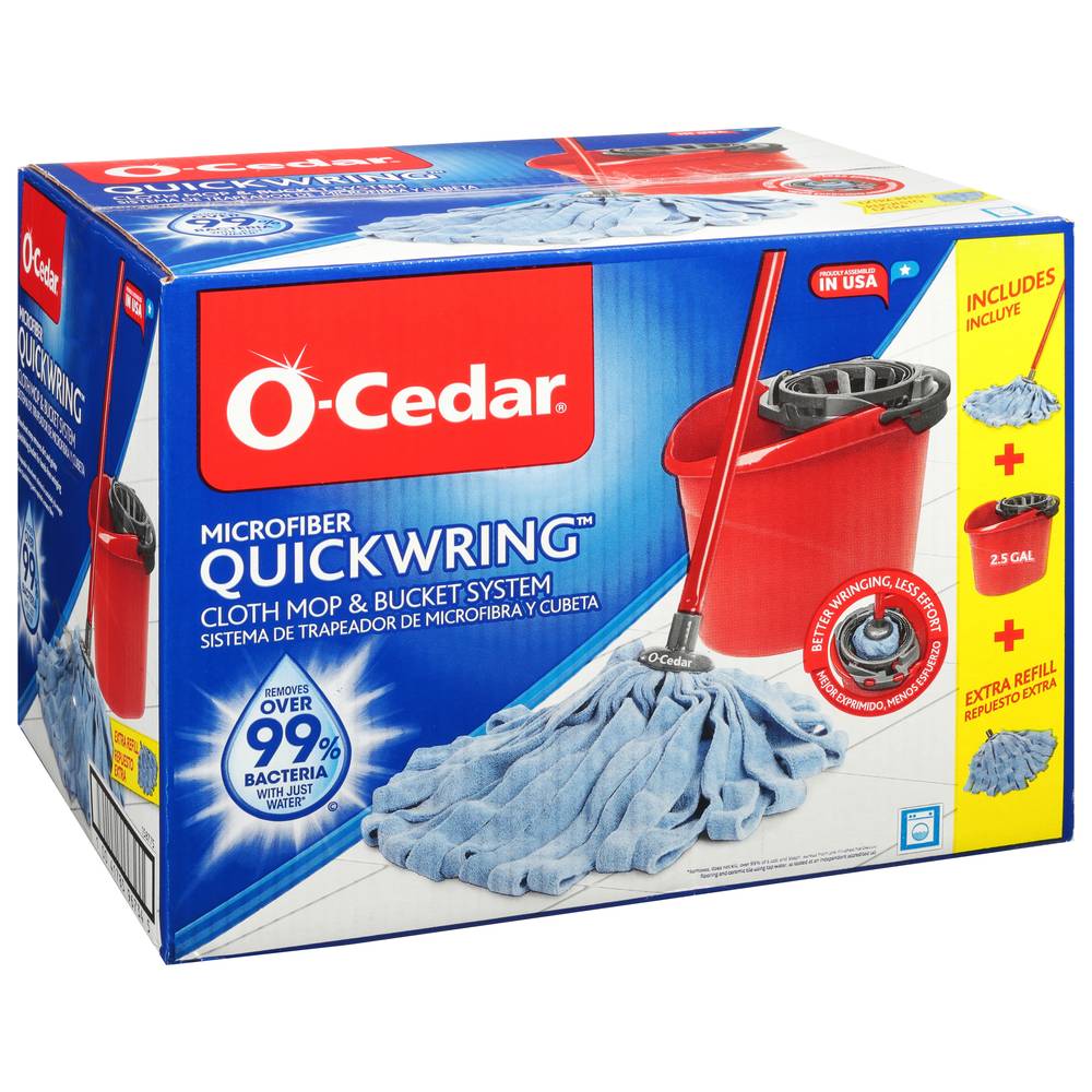 O-Cedar Quickwring Microfiber Cloth Mop & Bucket System