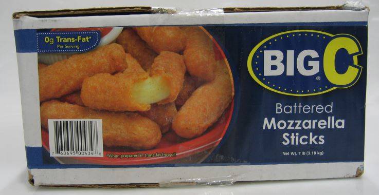 Frozen Big C - Battered Mozarella Sticks - 7 lbs (Case of 1)