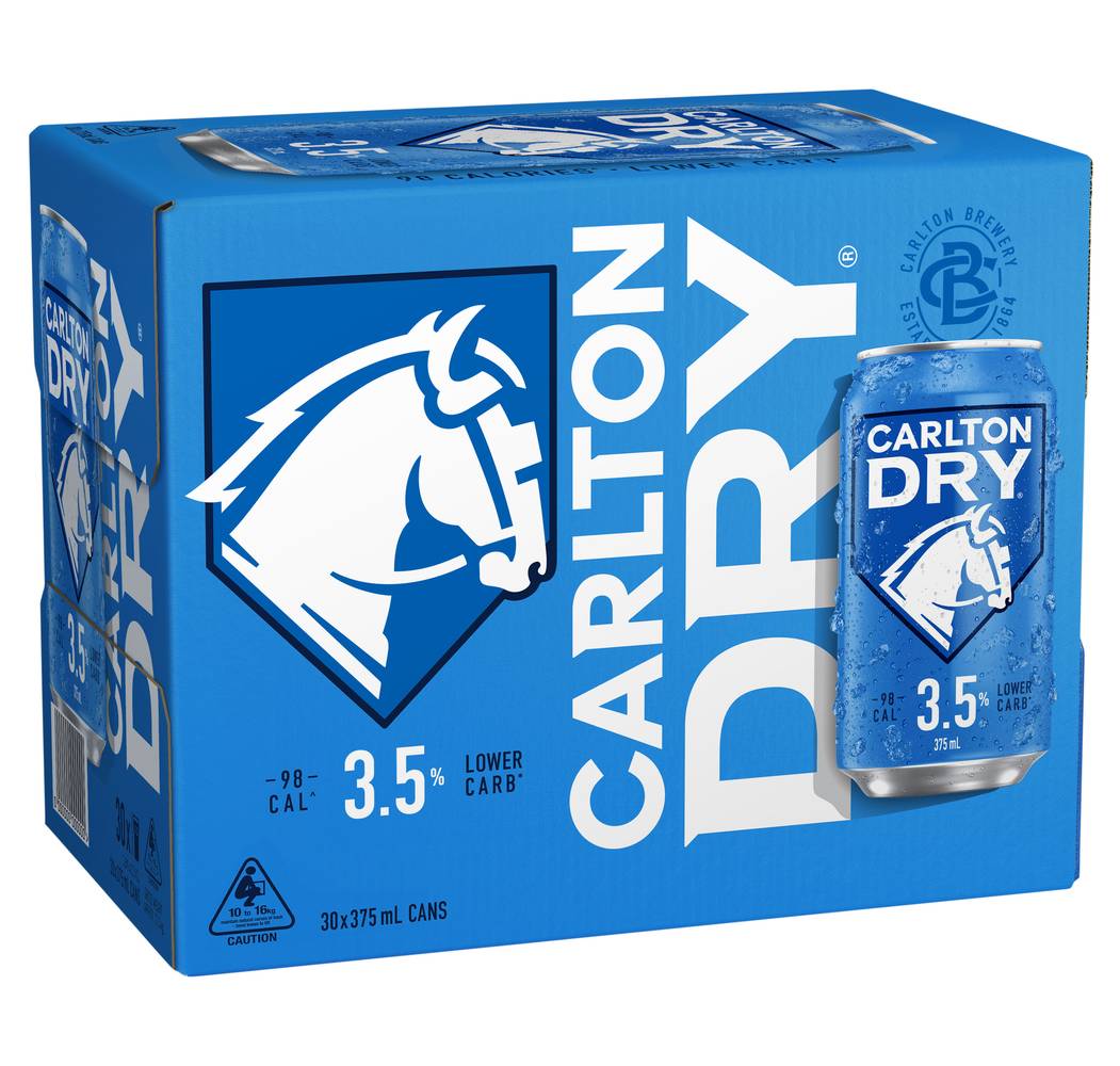 Carlton Dry Middy 3.5% Block Can 375mL X 30 pack