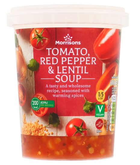 Morrisons Tomato Red Pepper & Lentil Soup (600g)
