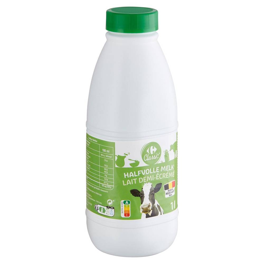 Carrefour Classic'' Lait Demi-Écrémé 1 L