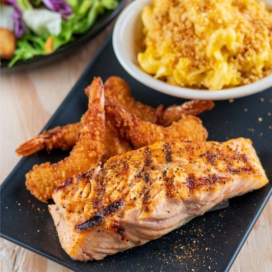 Salmon & Crispy Shrimp