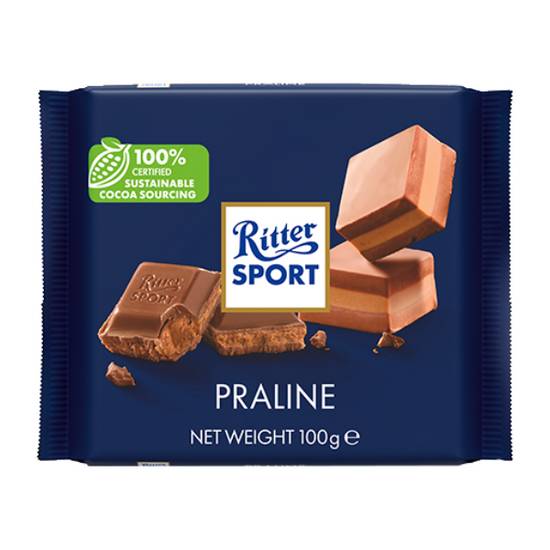 RITTER CHOCOLATE Con PRALINÉ 100 gr