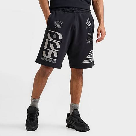 adidas gazelle silver green womens ADIDAS Black technical fabric shorts x Song for The Mute 007 KS1344 main image 1