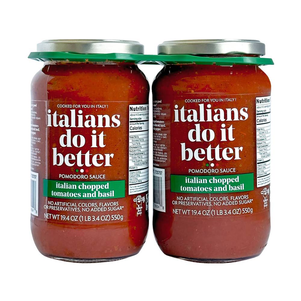 Italians Do It Better Pomodoro Sauce, 19.4 oz, 2-count
