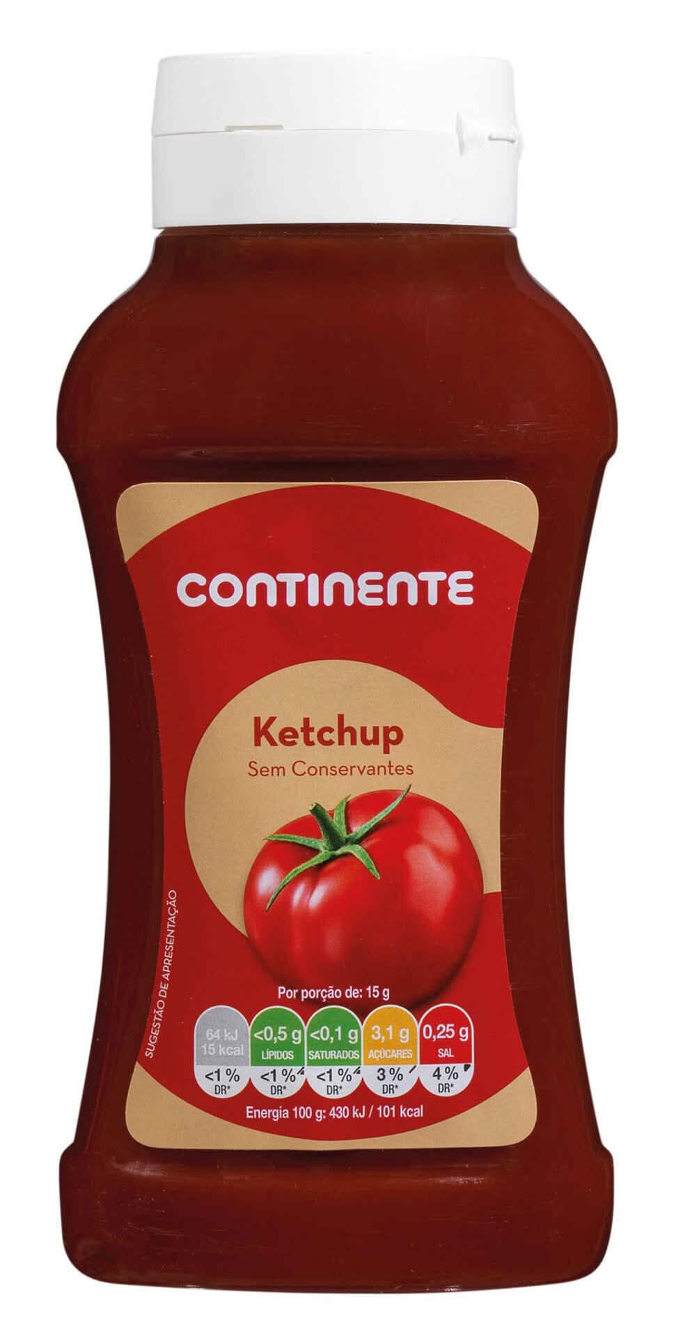 Ketchup Natural sem Glúten Continente (emb. 560 gr)