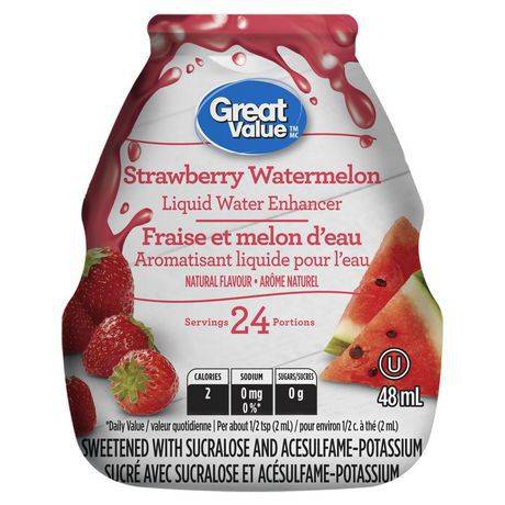 Great value - aromatisant liquide à la fraise et au melon pour l'eau