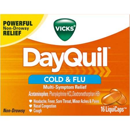 Vicks Dayquil Cold & Flu - 16 Capsule