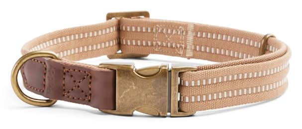 Reddy Webbed Dog Collar, Tan, Large/X-Large