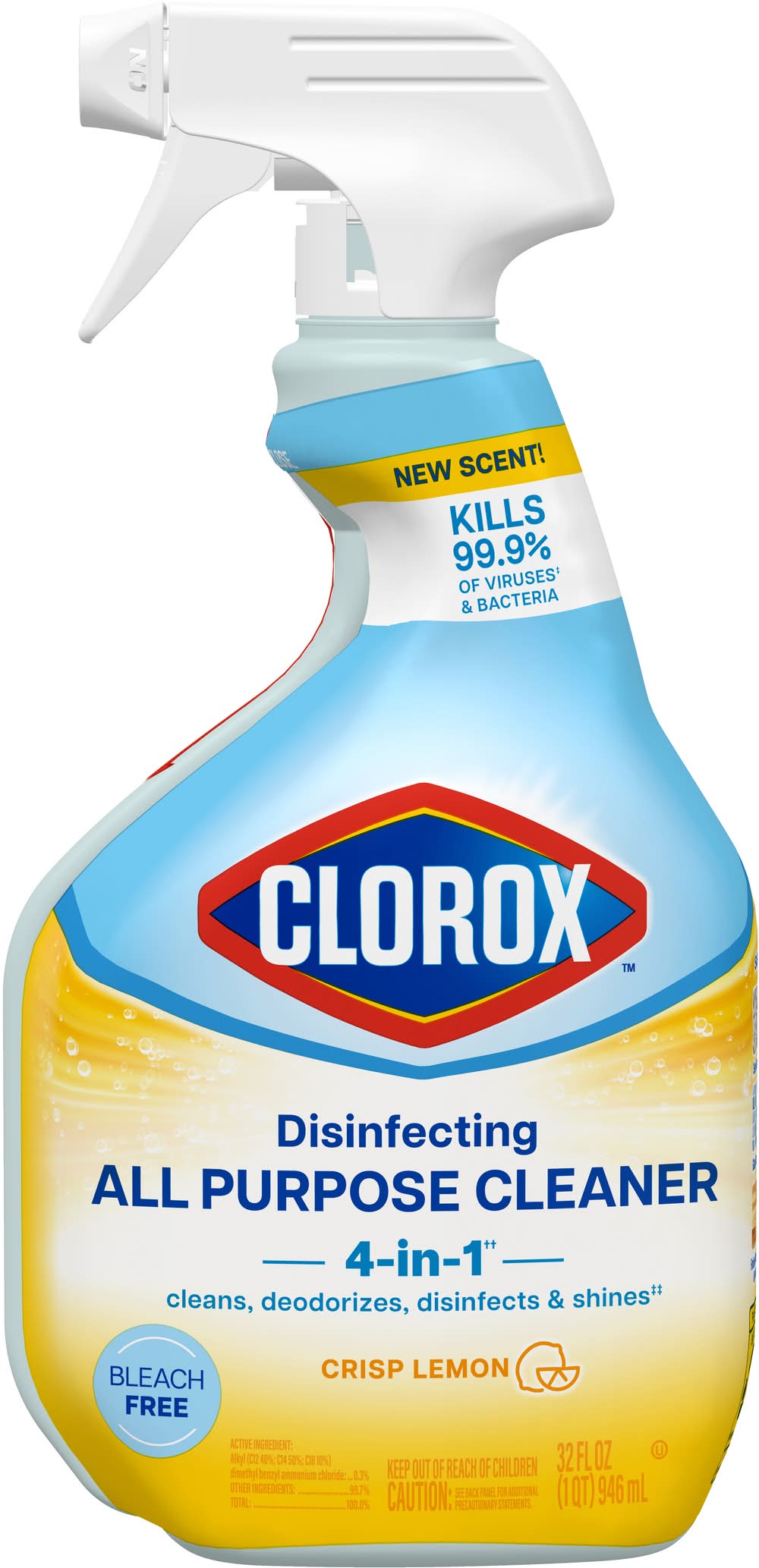 Clorox All Purpose Disinfecting Cleaner, Crisp Lemon (32 fl oz)