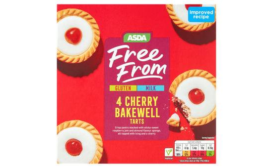 Asda Free From 4 Cherry Bakewell Tarts