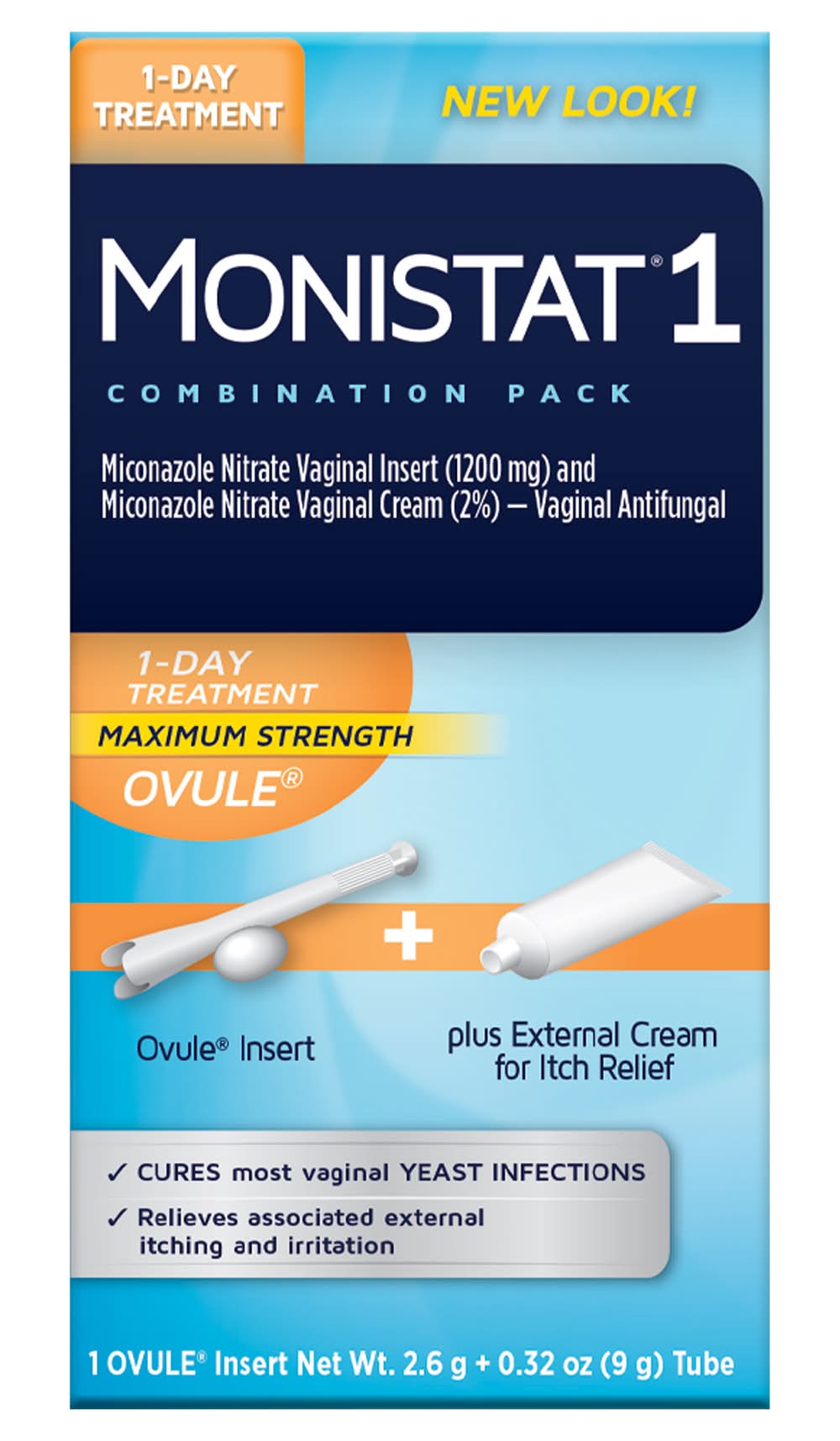 Monistat 1 Vaginal Yeast Infection Treatment pack (0.4 oz)