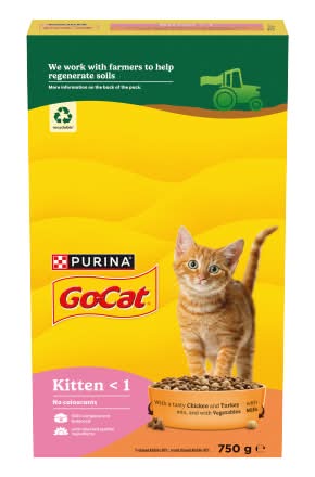 Purina Chicken - Milk - Vegetable, Go Cat Kitten Dry Cat Food (750g)