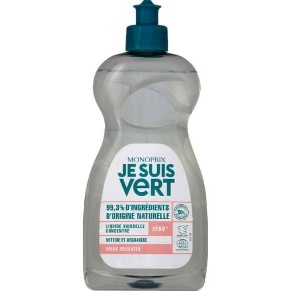 Monoprix Je Suis Vert Liquide Vaisselle Concentré Peaux Délicates Le Flacon De 500Ml