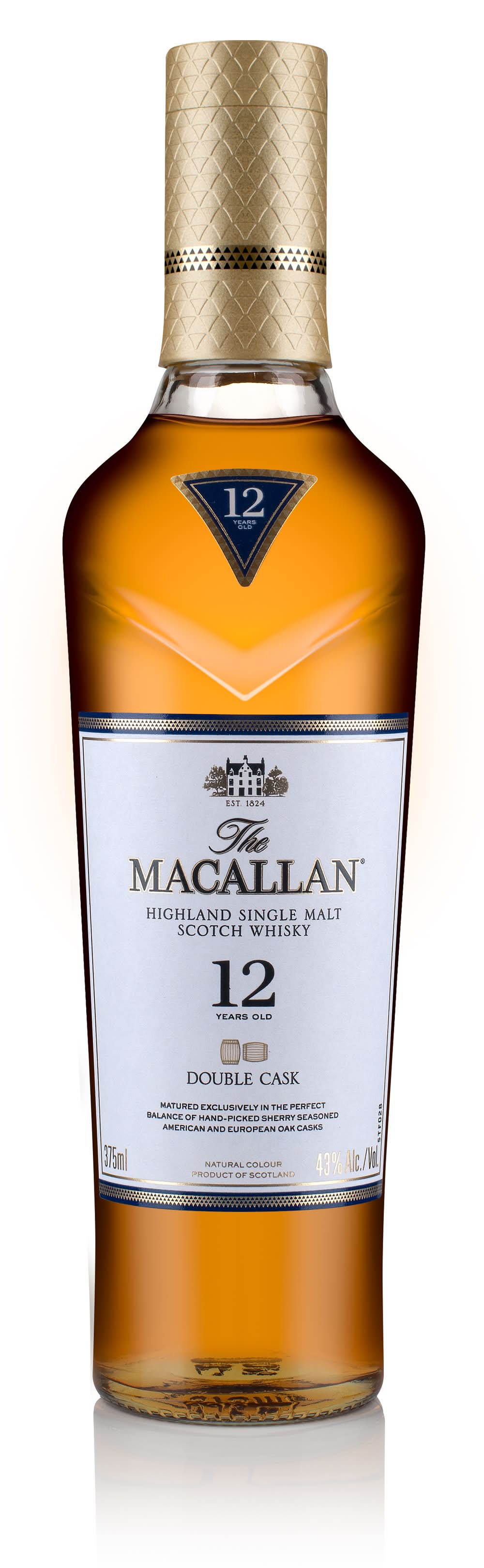 The Macallan Double Cask Highland Single Malt Scotch Whisky 12 Year Old (375 ml)