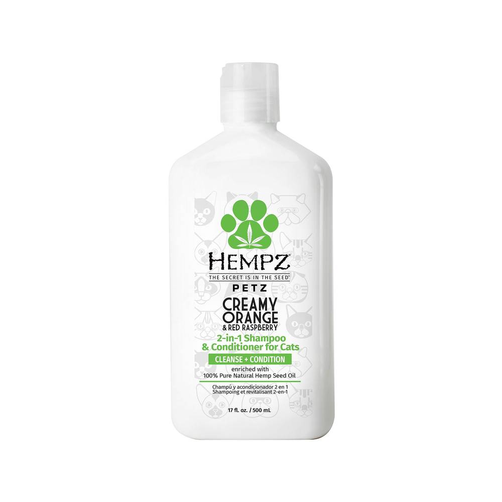 Hempz Creamy Orange & Red Raspberry 2 in 1 Shampoo & Conditioner For Cat (17 fl oz)